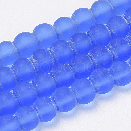 Transparent Glass Beads Strands GLAA-Q064-08-10mm-1