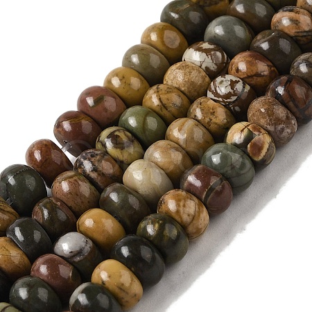 Natural Picasso Jasper Beads Strands G-Q161-B01-01-1