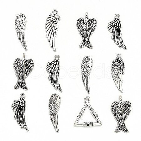 Tibetan Style Alloy Pendants TIBEP-M038-02AS-1