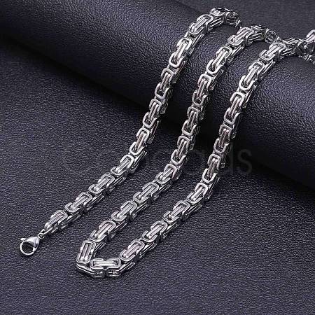 Titanium Steel Byzantine Chain Necklaces FS-WG56795-04-1