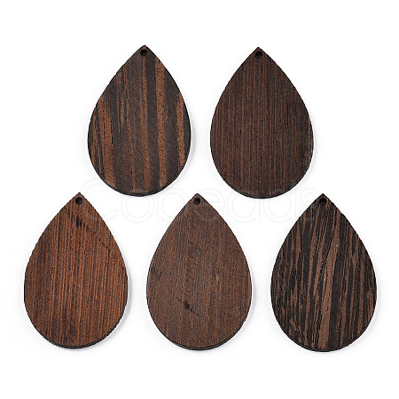 Natural Wenge Wood Pendants WOOD-T023-68-1