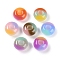 Triple Color Resin European Beads, Large Hole Beads, Imitation Cat Eye, Rondelle, Mixed Color, 13.5x7.5mm, Hole: 5mm