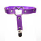 PU Leather Heart Sexy Leg Chain, with Alloy Punk Love for Women, Purple, 300~540mm