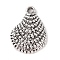 Tibetan Style Alloy Pendants, Cadmium Free & Lead Free, Shell Shape, Antique Silver, 20x15x3.3mm, Hole: 1.4mm, about 854pcs/1000g