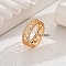 Elegant Cloud Pattern Brass Cubic Zirconia Ring for Women Casual Vacation Wear, Golden, US Size 7(17.3mm)