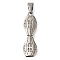 304 Stainless Steel Pendants, Skateboard Charms, Stainless Steel Color, 32x9.5x5mm, Hole: 7x3mm