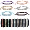 Polyster Braided Bead Bracelets, Adjustable Bracelet, Random Color, Inner Diameter: 2-3/8 inch(6cm), 1Pc/Bag