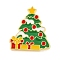 Christmas Theme Enamel Pins, Alloy Brooches for Backpack Clothes, Christmas Tree, 20x18x1mm