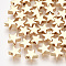 Brass Beads, Star, Real 18K Gold Plated, 6x6x3mm, Hole: 1mm