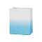 Rectangle Hot Stamping Paper Hand Bags, with Cotton Handle, for Gift Packaging, Deep Sky Blue, 18x23x10cm