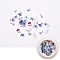 Paper Cabochons, Nail Art Decorations Accessories, Mixed Shapes, Mixed Color, 4.5~10x2.5~6.5x0.2mm, about 50pcs/box