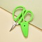 Stainless Steel Scissors, Retro Shears, with Plastic Handles, for Sewing, Needlework, Cutting Paper Craft, Lime, 65x43mm