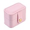 Imitation Leather Ring Organizer Storage Cases, Rectangle, Pearl Pink, 6x4x4.5cm