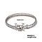 Gorgeous Brass Cubic Zirconia Link Chain Bracelets, Tennis Bracelet for Women, with Lock Toggle Clasp, Clear, 6-3/4 inch(17cm)