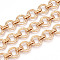 Iron Round Ring Link Chains, Unwelded, with Spool, Light Gold, 12x1mm, about 32.81 Feet(10m)/Roll