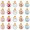 20Pcs 5 Styles Alloy Enamel Pendants, Golden, Wishing Bottle Charm, Mixed Color, 34x23x1.5mm, Hole: 1.8mm, 4pcs/style