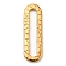 304 Stainless Steel Linking Rings, Textured, Oval, Golden, 25x7.5x2mm, Inner Diameter: 21x3mm