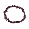 Natural Garnet Beads Kids Bracelets, Stretch Bracelets, Inner Diameter: 1-3/4~2-1/8 inch(4.5~5.3cm)