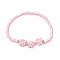 Glass Seed Stretch Bracelets, Jwewly for Women, Flower, Pink, Inner Diameter: 2-1/8 inch(5.5cm)