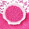 Baking Paint Glass Seed Beads, 2-Hole, Oval, Deep Pink, 5~6x2.5~3.5x3mm, hole: 0.7~0.9mm, about 7500pcs/pound