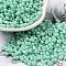 Baking Paint Glass Seed Beads, Peanut, Aquamarine, 5.5~6x3~3.5x3mm, Hole: 1~1.2mm, about 4000pcs/pound