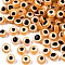 Resin Beads, Flat Round, Evil Eye, Orange, 7.5~8x5~6mm, Hole: 1.8~2mm