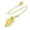 Brass Dowsing Pendulum Big Pendants, Gourd Charm, Cadmium Free & Lead Free, Golden, 230mm