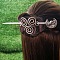 Antique Silver Viking Hair Sticks Hair Pin, Ladies Retro Hair Accessory, Rose Sword Hair Sticks, Dinosaur, 180mm