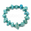 Synthetic Turquoise Beaded Stretch Bracelets BJEW-S134-03-1