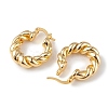 Rack Plating Brass Twist Rope Hoop Earrings for Women EJEW-F305-01G-2