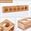 6 Round Holes Bamboo Shot Glasses Holders AJEW-WH0317-05-5