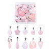 Heart Gemstone Pendants G-TA0001-19-10