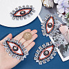 5Pcs Evil Eye Cloth Embroidered Appliques FIND-FG0003-07A-3