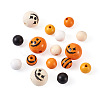 Craftdady 140Pcs Halloween Theme Painted Natural Wood Beads WOOD-CD0001-19-2