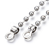 Iron Round Ball Chains with Bead Tips MAK-N034-006A-P-3