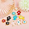 22Pcs 11 Styles Alloy Enamel Pendants sgENAM-SZ0001-39LG-4