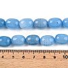 Barrel Shaped Dyed Natural Aquamarine Beads Strands G-S114-25-01-5