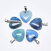 Natural Banded Agate/Striped Agate Pendants X-G-T122-24G-1