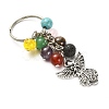 Mixed Gemstone Beads Keychain KEYC-YW0001-04-3