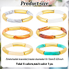 ANATTASOUL 6Pcs 6 Colors Acrylic Curved Tube Beaded Stretch Braceles Set for Women BJEW-AN0001-53-7