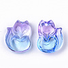 Two Tone Transparent Spray Painted Glass Pendants GLAA-N035-09A-C01-2