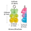 45Pcs 9 Colors Transparent Resin Pendants RESI-YW0001-03-4