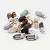 Natural Gemstone Pointed Pendants G-G720-10-1