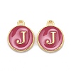 Golden Plated Alloy Enamel Charms X-ENAM-S118-08J-1