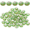 SUNNYCLUE 50Pcs Transparent Resin European Rondelle Beads RPDL-SC0001-09A-1