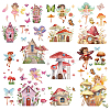 8 Sheets 8 Styles PVC Waterproof Wall Stickers DIY-WH0345-031-1