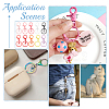   40Pcs 10 Colors Baking Painted Zinc Alloy Swivel Keychain Clasp Findings FIND-PH0010-64-5