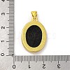 Natural Black Lip Shell Carved Angel Pendants KK-D537-07G-02-3