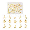Yilisi 24Pcs 3 Style Brass Pendants KK-YS0001-05-2
