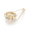 Golden Plated Alloy Brooches JEWB-WH0003-07G-2